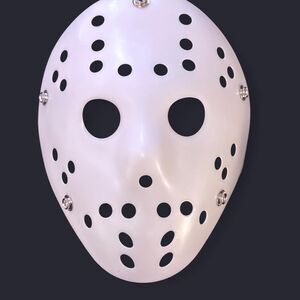 White Jason Voorhees hockey mask
